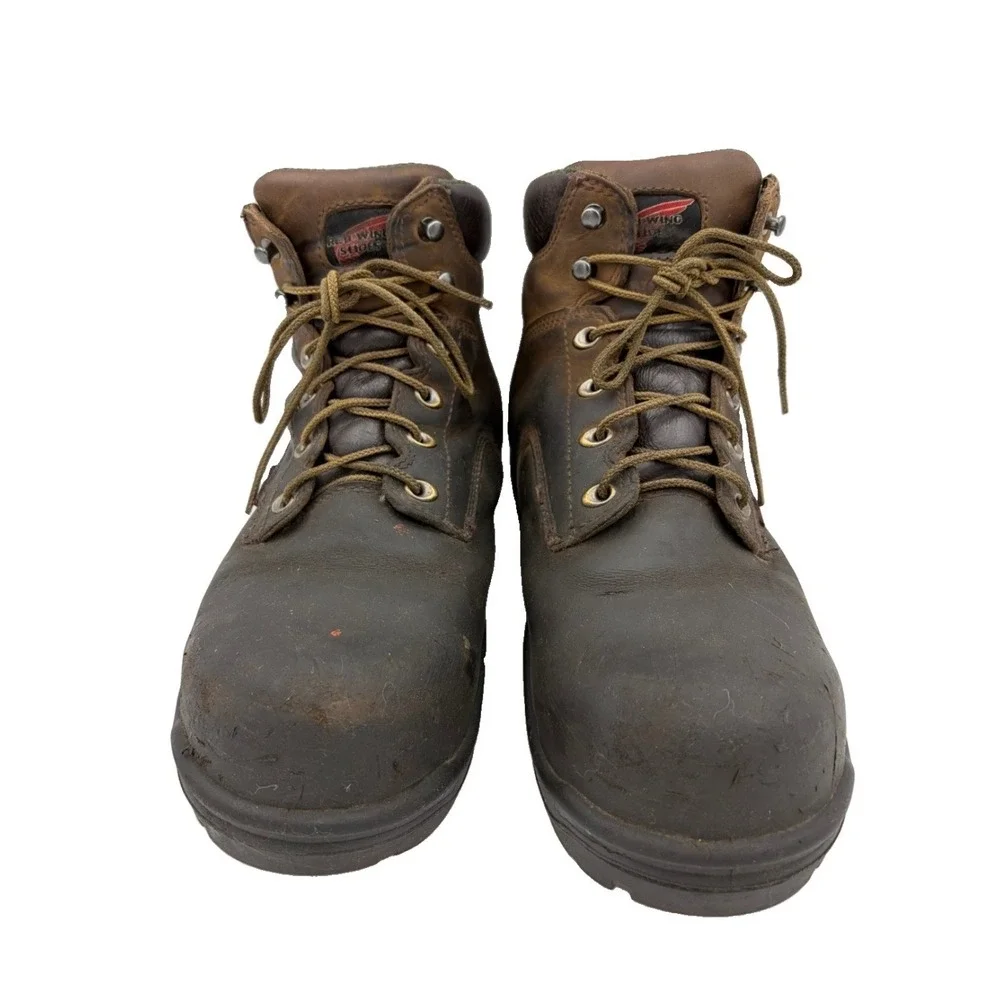 Red Wing King Safety Toe Work Boots Mens 11 Wide EE Brown Leather Waterproof EH